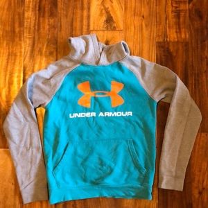 Boys teal and orange UA sweatshirt